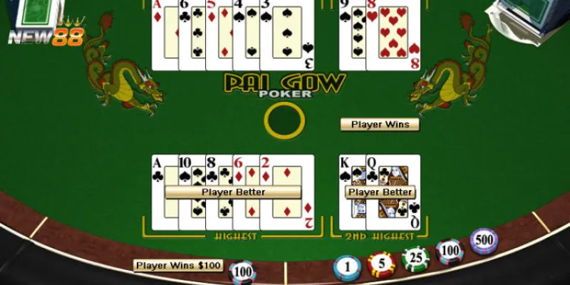 Những luật chơi then chốt trong Pai Gow Poker